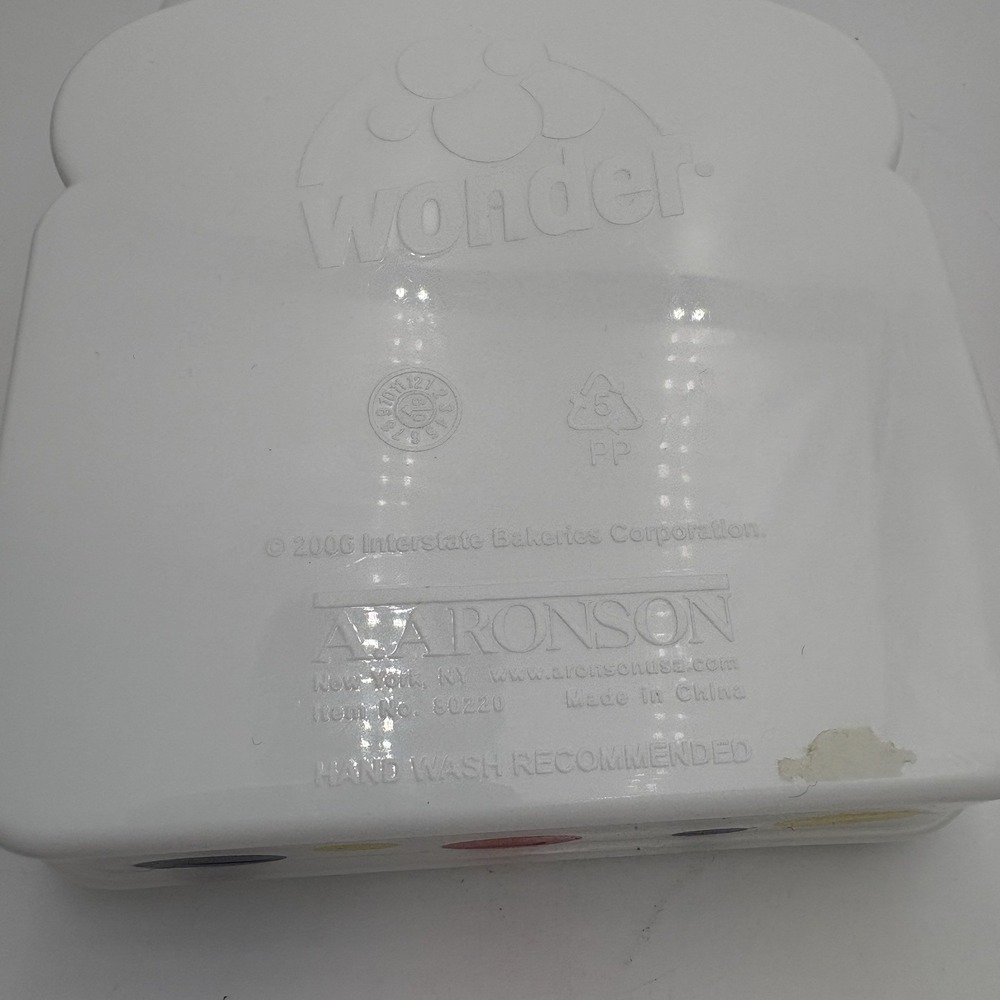 Vintage Wonder Bread Sandwich Containers Set Of 2 Clean - Picture 6 of 7
